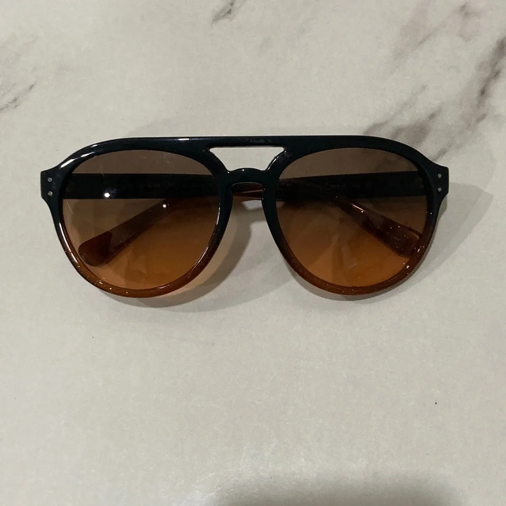 Coach Men's Pilot Sunglasses - Black & Brown